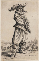 TvB G 4965
<br/>
Soldaat met verenhoed ("Adel")
<br/>
<em>Callot, Jacques (1592 - 1635)</em>